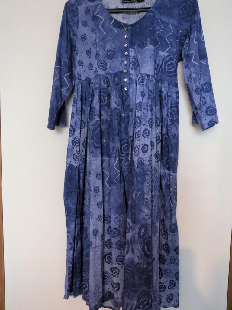 Jurk van Gudrun Sjödén maat S, Ophalen of Verzenden, Zo goed als nieuw, Blauw, Onder de knie