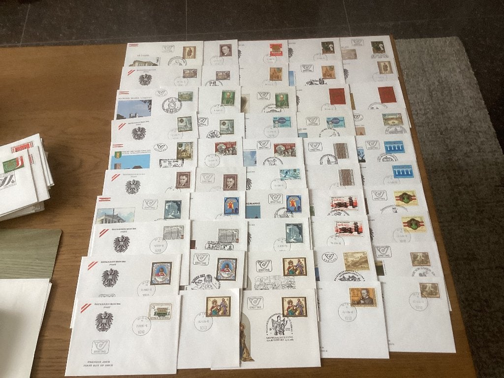 50 stuks Oostenrijk No2 Heb ook Nederland jaargangen fdc 196, Postzegels en Munten, Ophalen of Verzenden, Onbeschreven, Rest van de wereld