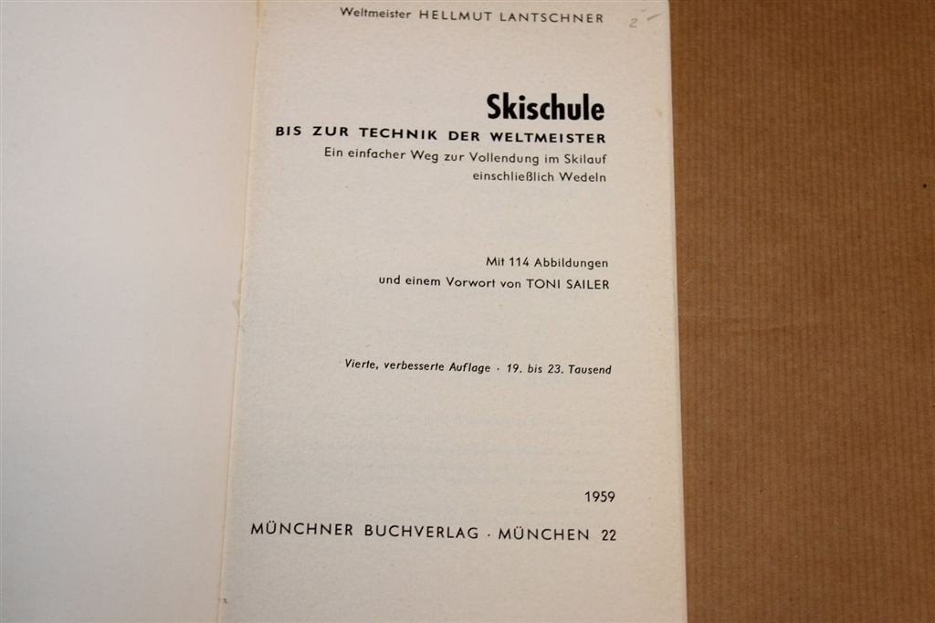 Skischule — Lantschner & Sailer, Skitechniek Vintage 1959, Ophalen of Verzenden, Gelezen, Watersport en Hengelsport