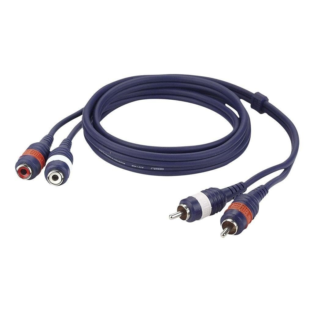 2 RCA male L/R to 2 RCA female L/R OFC 3m, ., Nieuw, Ophalen of Verzenden, .