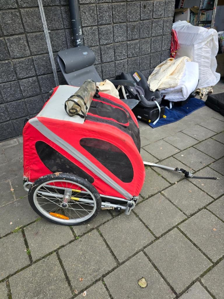 Hondenkar, Fietsen en Brommers, Fietsaccessoires | Aanhangers en Karren, Ophalen, Gebruikt, Opvouwbaar, 20 tot 40 kg