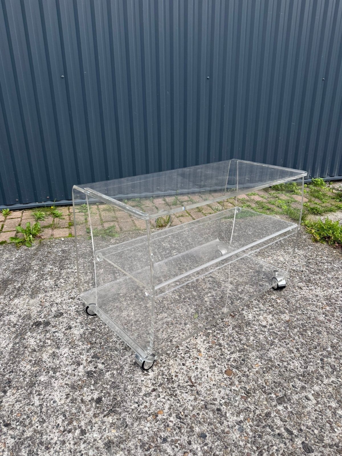 Vintage plexiglas audiomeubel lpmeubel, Ophalen, Huis en Inrichting