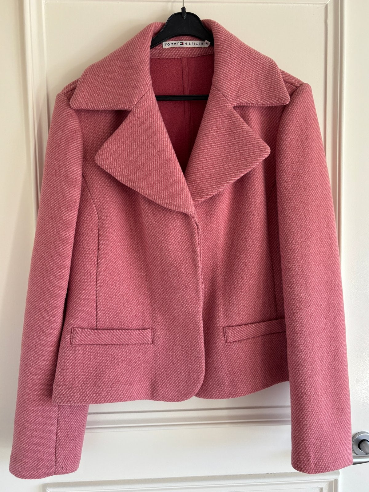 Tommy Hilfiger wollen jasje roze, Ophalen of Verzenden, Maat 42/44 (L), Roze