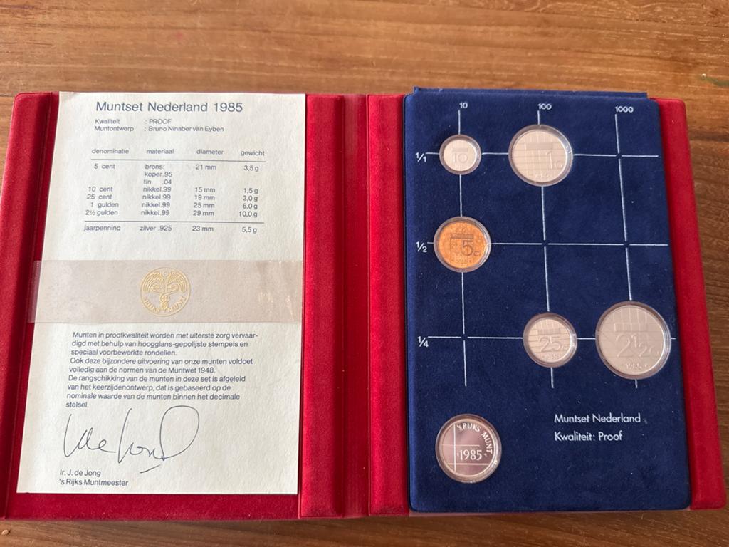 Muntset Nederland 1985 Proof Kwaliteit, Ophalen, Setje, Koningin Beatrix, Zilver