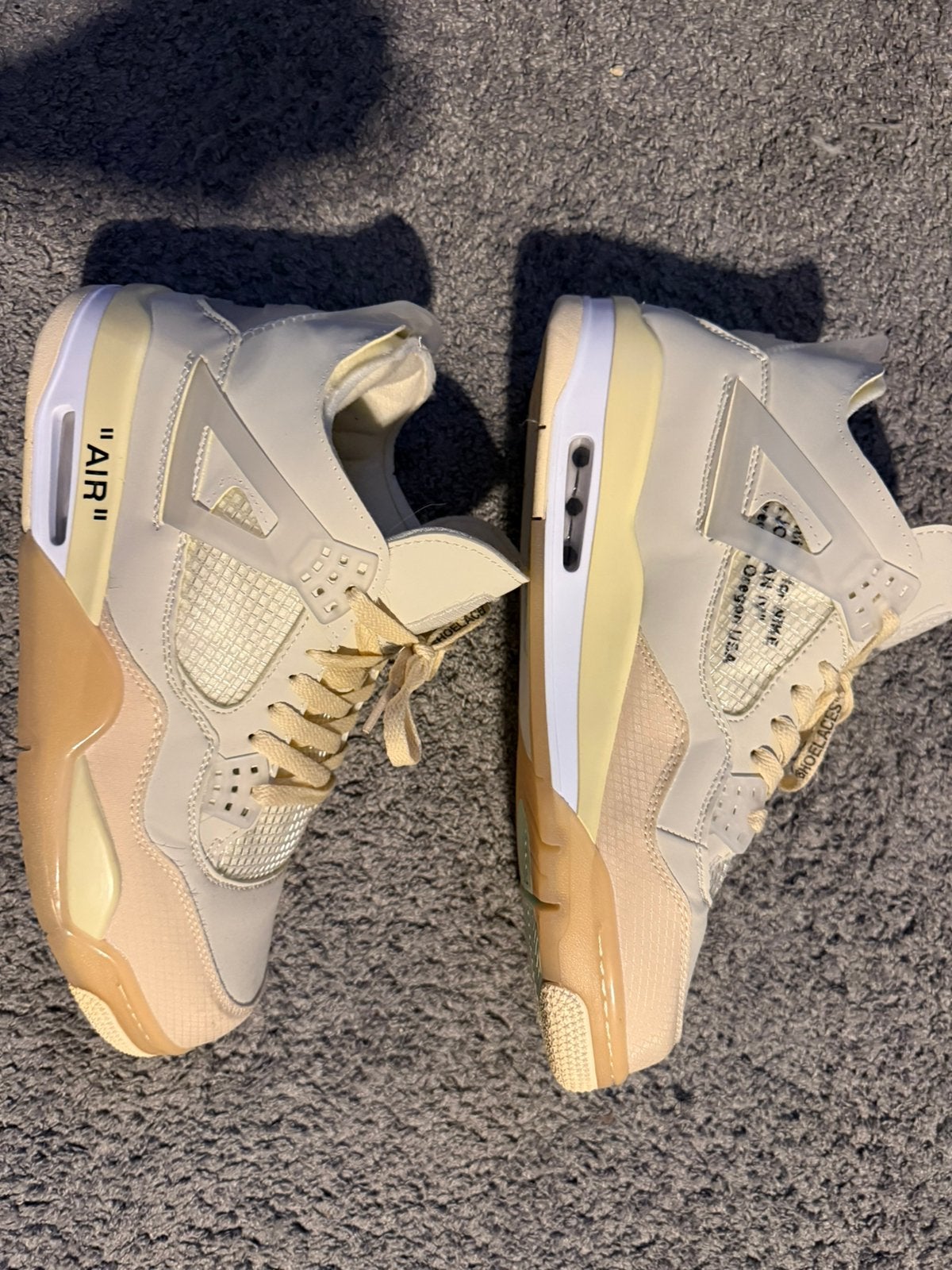 Jordn 4 off white, Ophalen, Zo goed als nieuw, Zwart