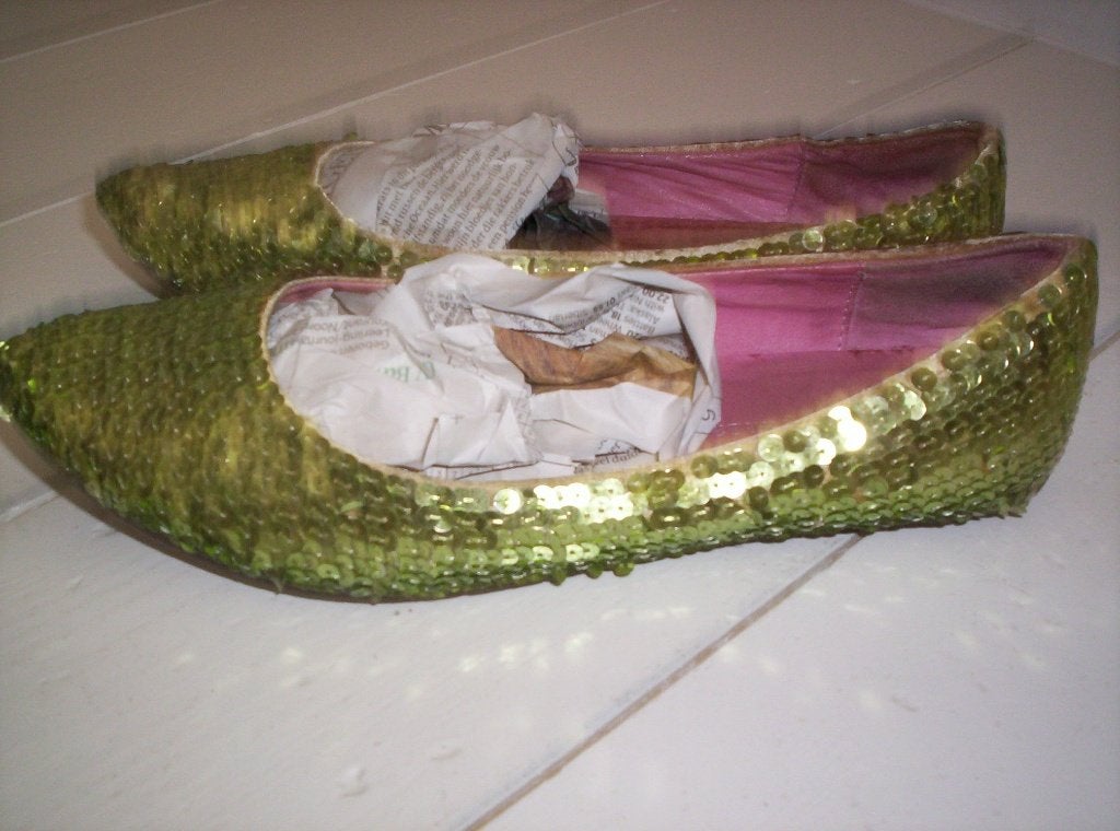 BALLERINAS met GROENE PAILETTEN, van EXTRAVANZA, maat 38, Zo goed als nieuw, Xtravaganza, Groen, Ballerina's