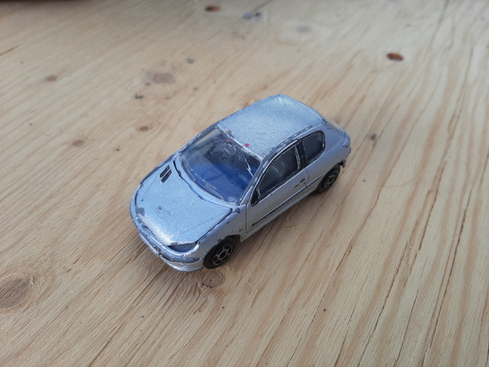 Majorette Peugeot 206 Speelgoedauto - Zilver, Ophalen of Verzenden, Gebruikt, Auto