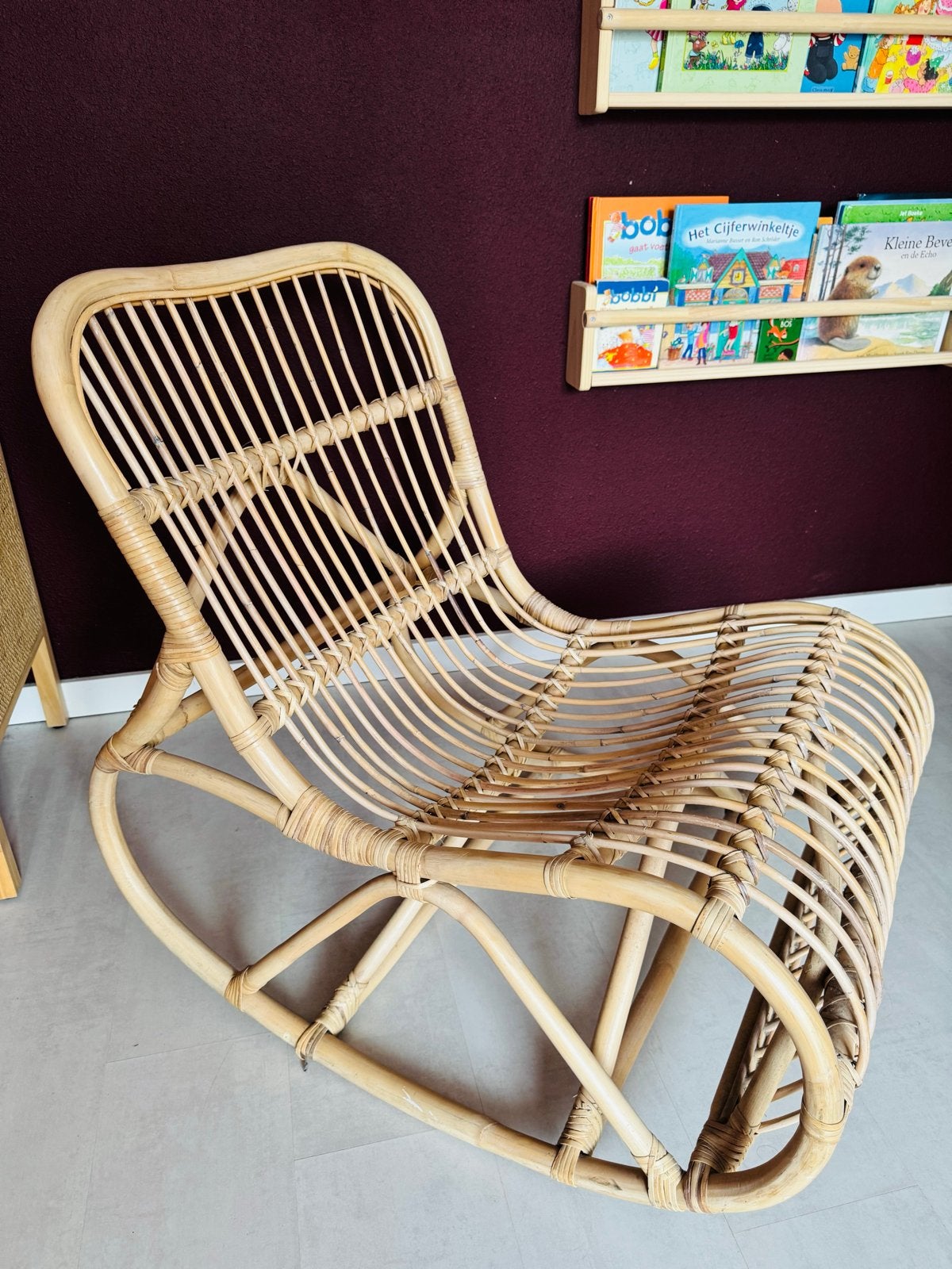 Rotan schommelstoel / perfecte staat, Huis en Inrichting, Ophalen, Gebruikt, Overige kleuren, Riet of Rotan