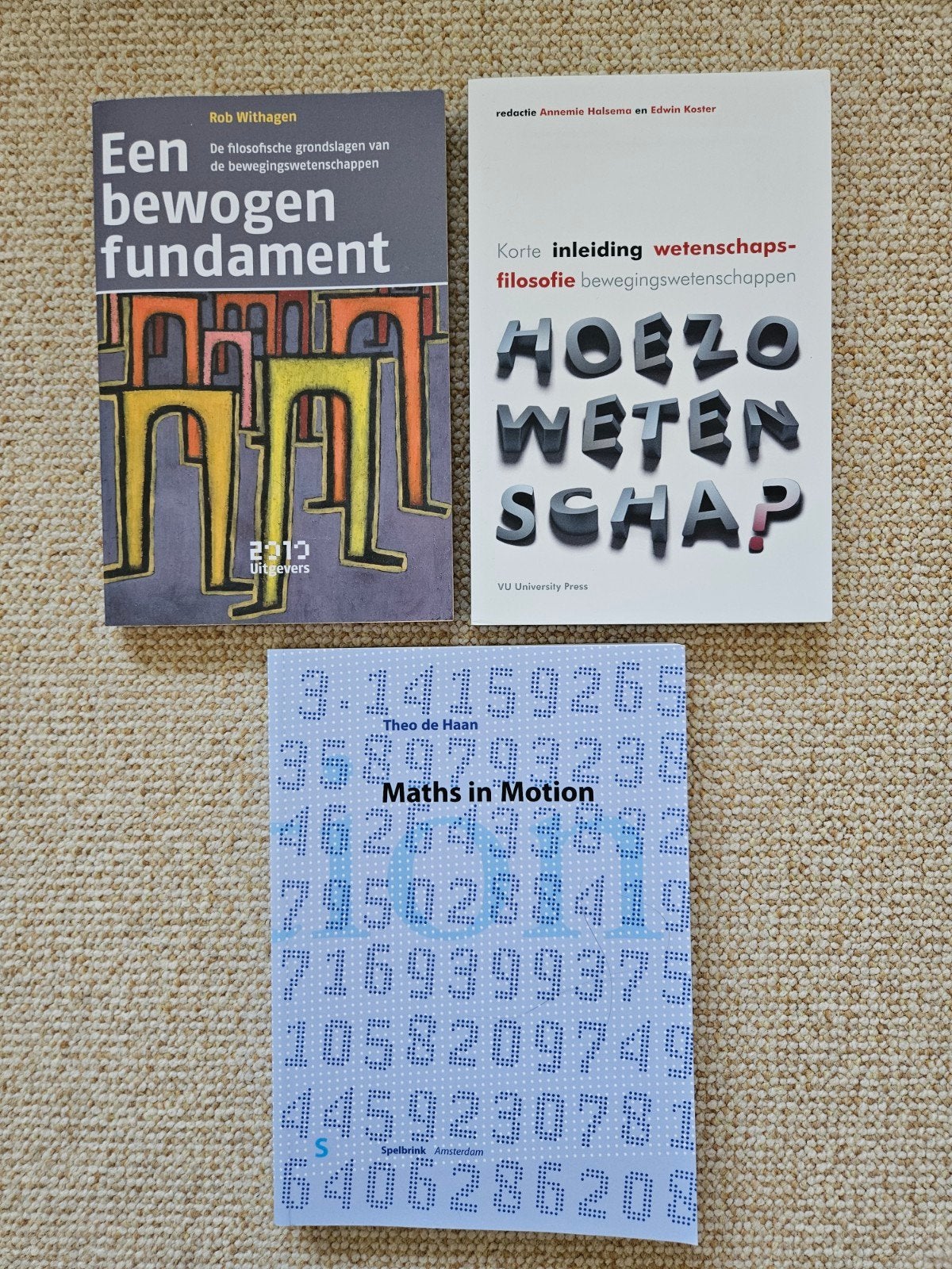 3 boeken: Bewegingswetenschappen, Filosofie, Wiskunde, Boeken, Rob Withagen, Annemie Halsema, Edwin Koster, Theo de Haan, Ophalen of Verzenden