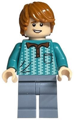 LEGO Harry Potter hp231 Ron Weasley - Dark Turquoise Polo, Lego, Ophalen of Verzenden, Minifiguur, Harry Potter