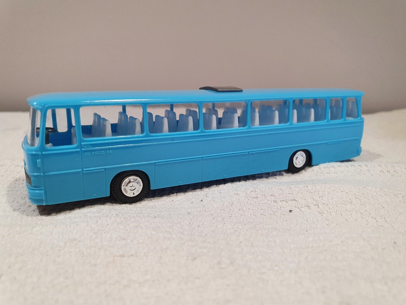 IMU Setra S150 H lichtblauw 1:87 bus, Ophalen of Verzenden, Gebruikt, Bus of Vrachtwagen, Overige merken