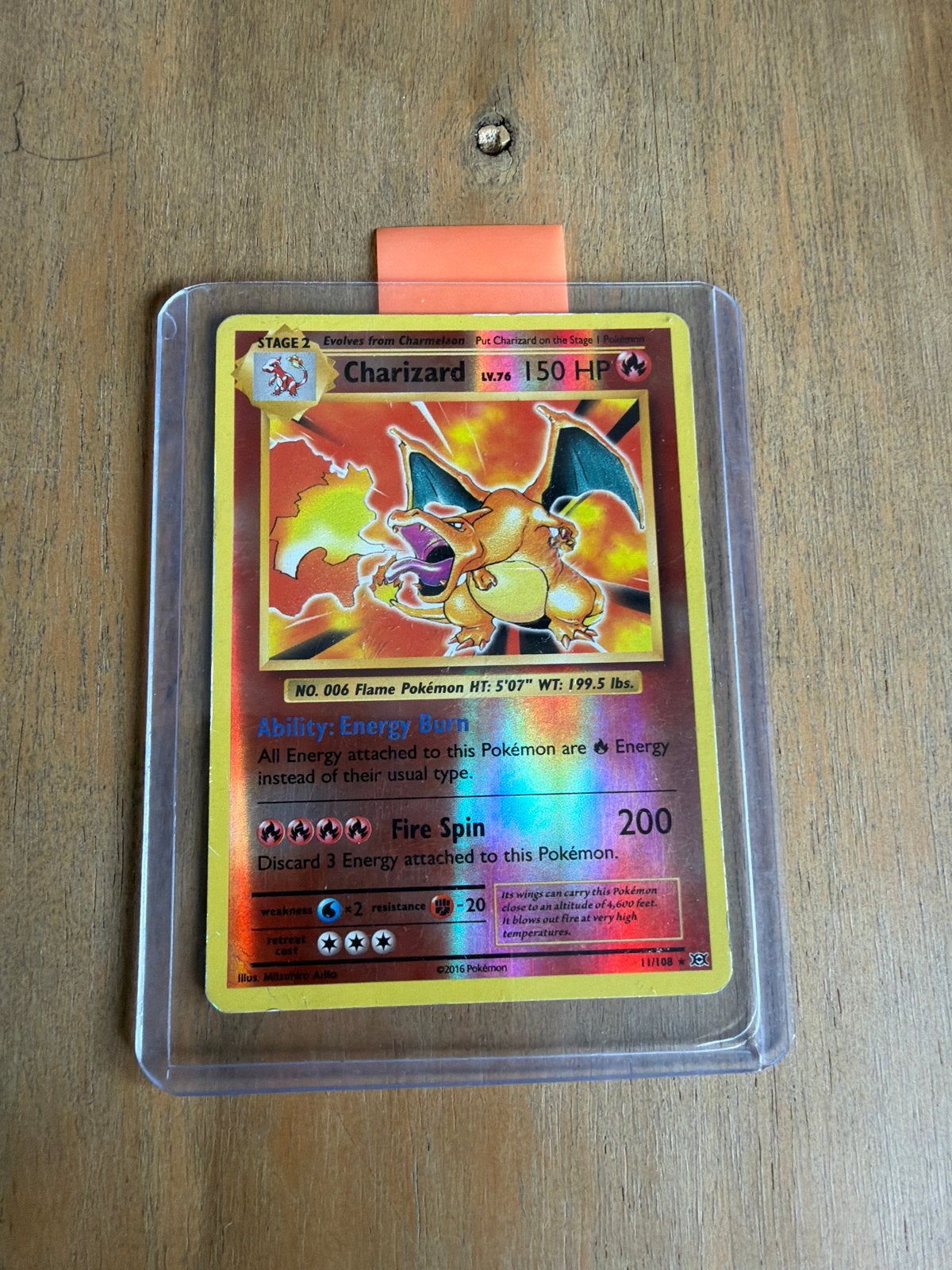 Pokémon Charizard EX (XY Evolutions) 11/108 Foil Kaart, Ophalen of Verzenden, Zo goed als nieuw, Losse kaart, Foil