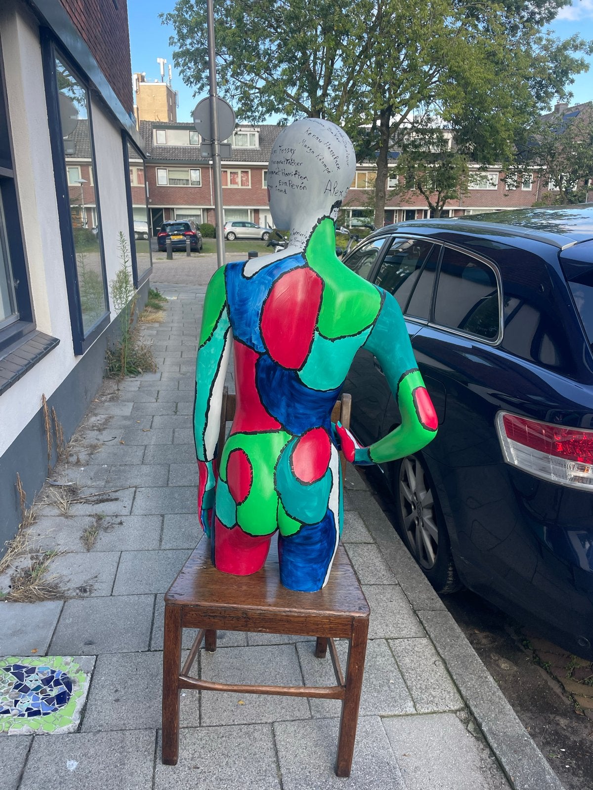 Kleurrijk torso kunstwerk - Uniek en modern, Ophalen, Kunststof, 50 - 100 cm, Beeld