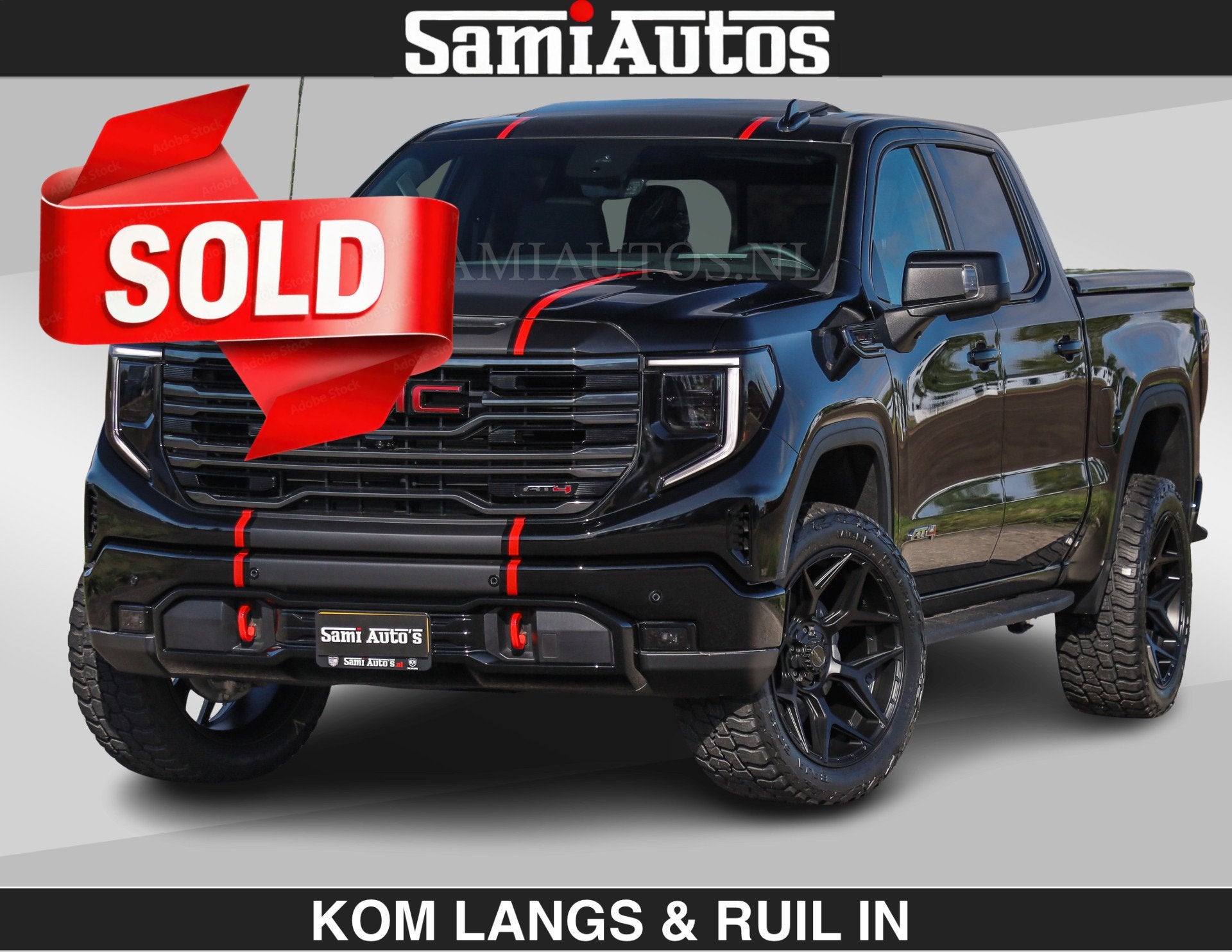 GMC Sierra AT4 6.2 V8 4X4 | VIRTUAL COCKPIT | LPG | HUD | BO, Auto's, GMC, Automaat, Dealer onderhouden, Gebruikt, Met garantie (alle)