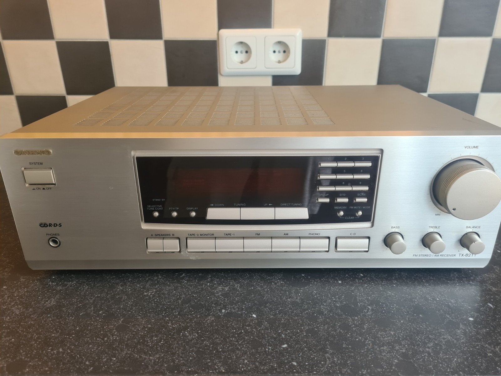 Onkyo TX-8211 Stereo Receiver, Gebruikt, Ophalen of Verzenden, 60 tot 120 watt, Stereo