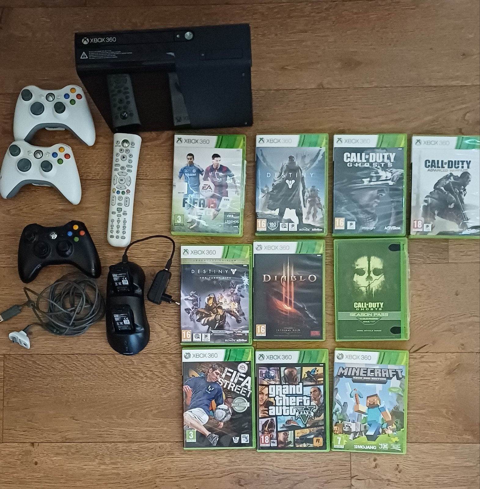 Xbox 360 met controllers en spellen, Spelcomputers en Games, Spelcomputers | Xbox 360, Gebruikt, Met 3 controllers of meer, Ophalen