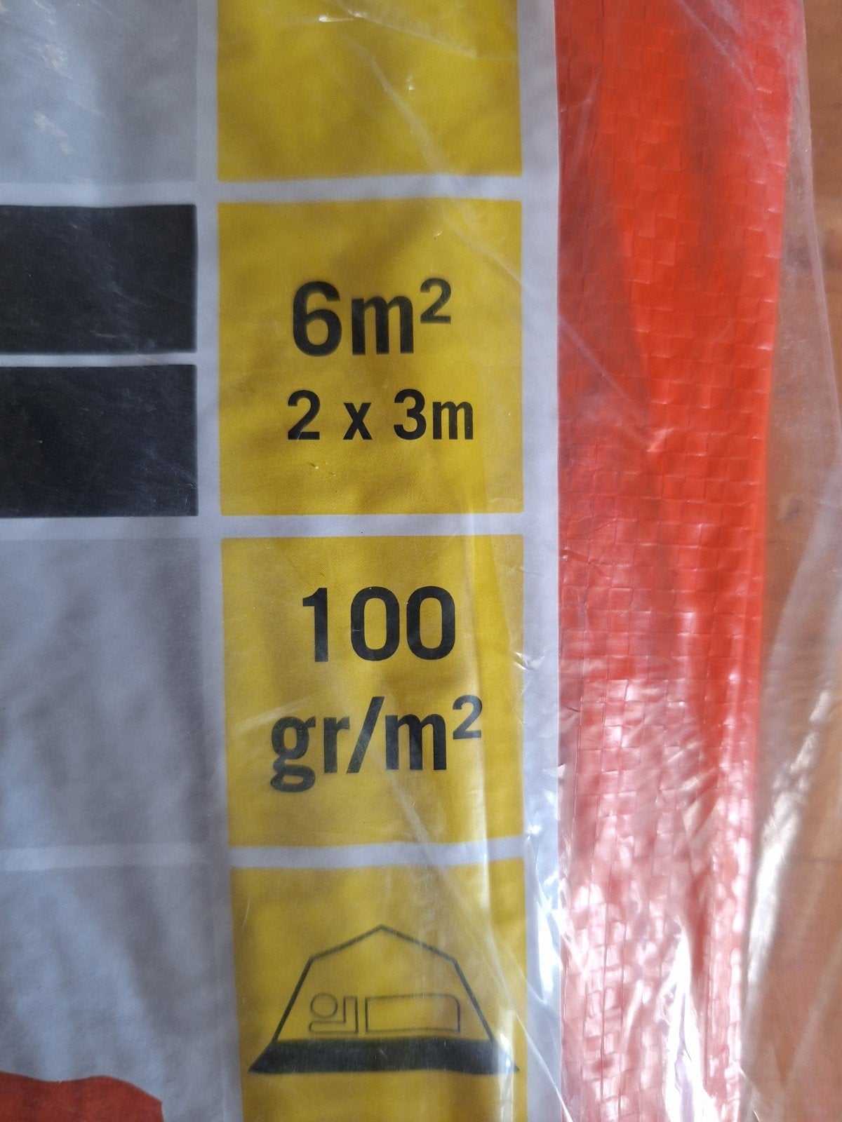 Nieuw oranje afdekzeil 2x3m, 100 gr/m², Ophalen of Verzenden