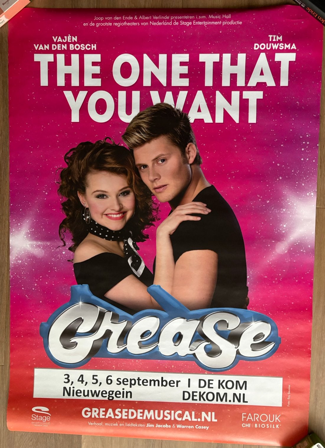 Grote Poster musical Grease, Ophalen, Zo goed als nieuw, A1 t/m A3, Film en Tv
