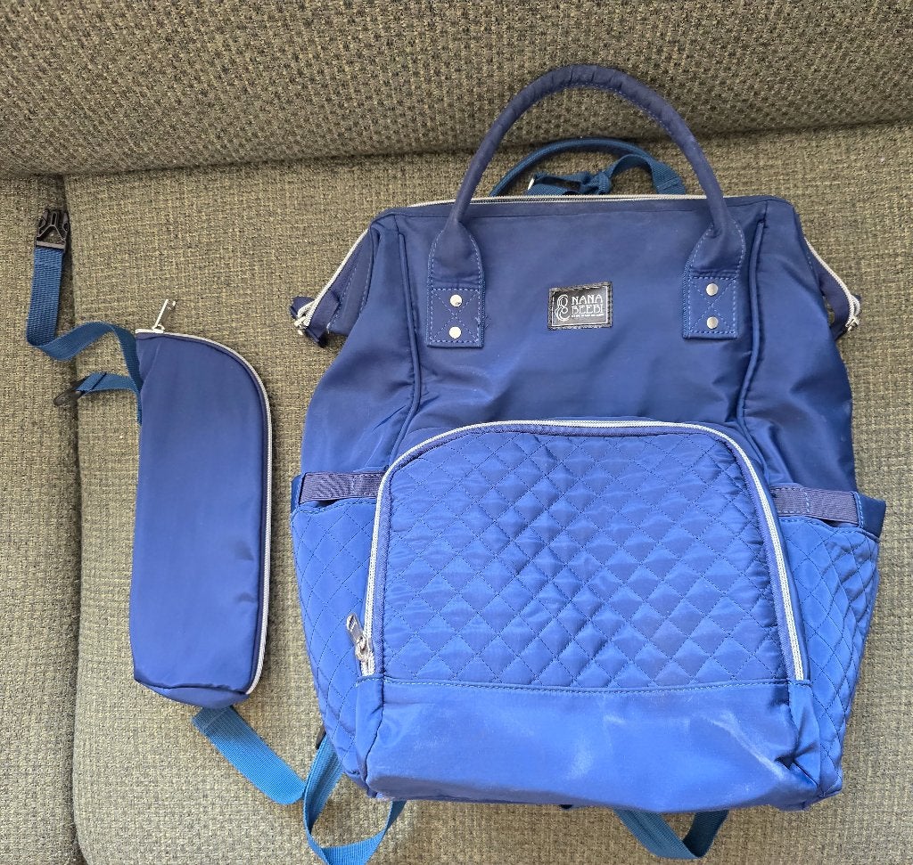 nana beebi luiertas blauw, Ophalen, Gebruikt, Rugzak