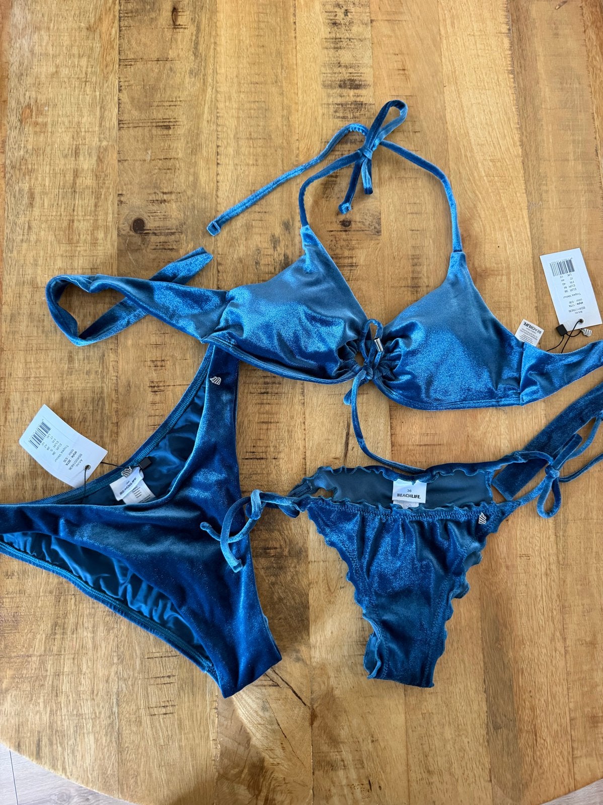 Nieuwe Beachlife Tropea Velour Bikini - Maat 36, Ophalen of Verzenden, Nieuw, Blauw, Bikini
