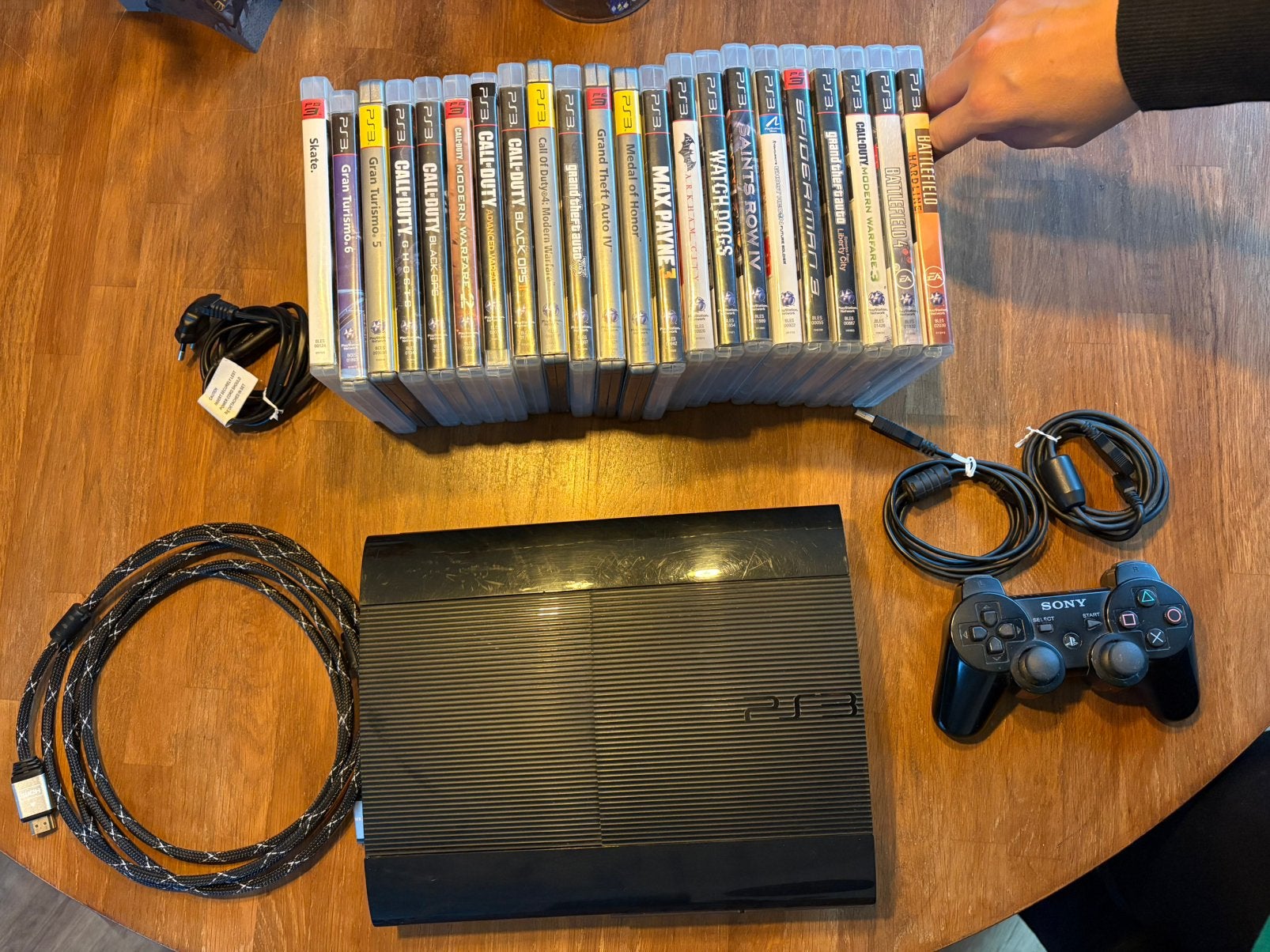 Playstation 3 met 22 spellen, Spelcomputers en Games, Ophalen, Zo goed als nieuw, Met 1 controller, Slim