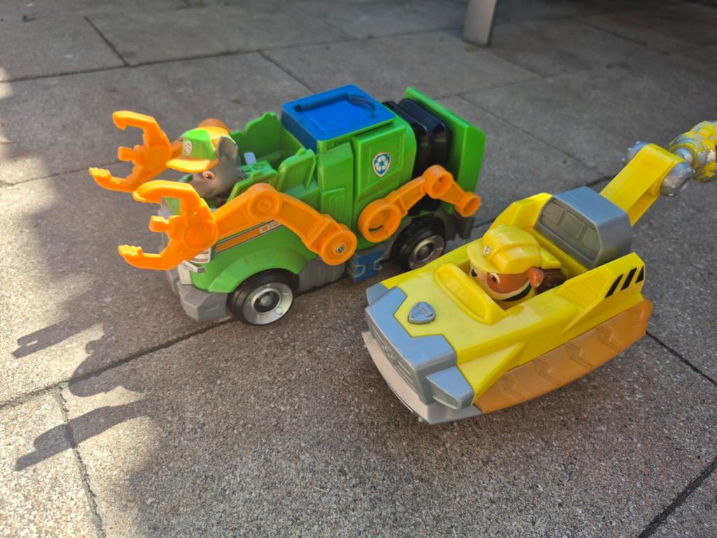 Rocky en Rubble Paw patrol, Kinderen en Baby's, Speelgoed | Speelgoedvoertuigen, Ophalen of Verzenden