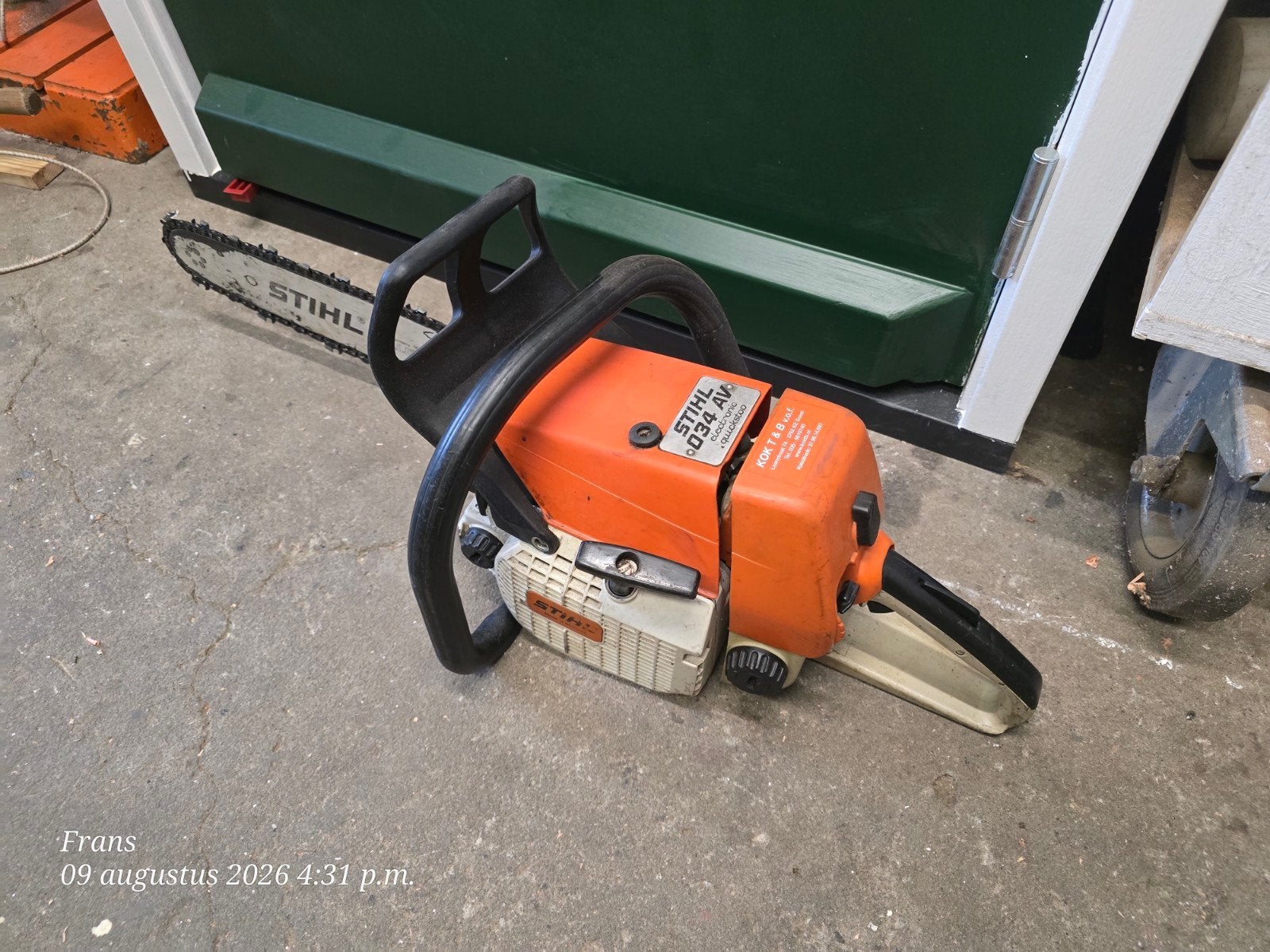 Stihl 034 AV kettingzaag in zeer goede conditie., Tuin en Terras, Ophalen of Verzenden