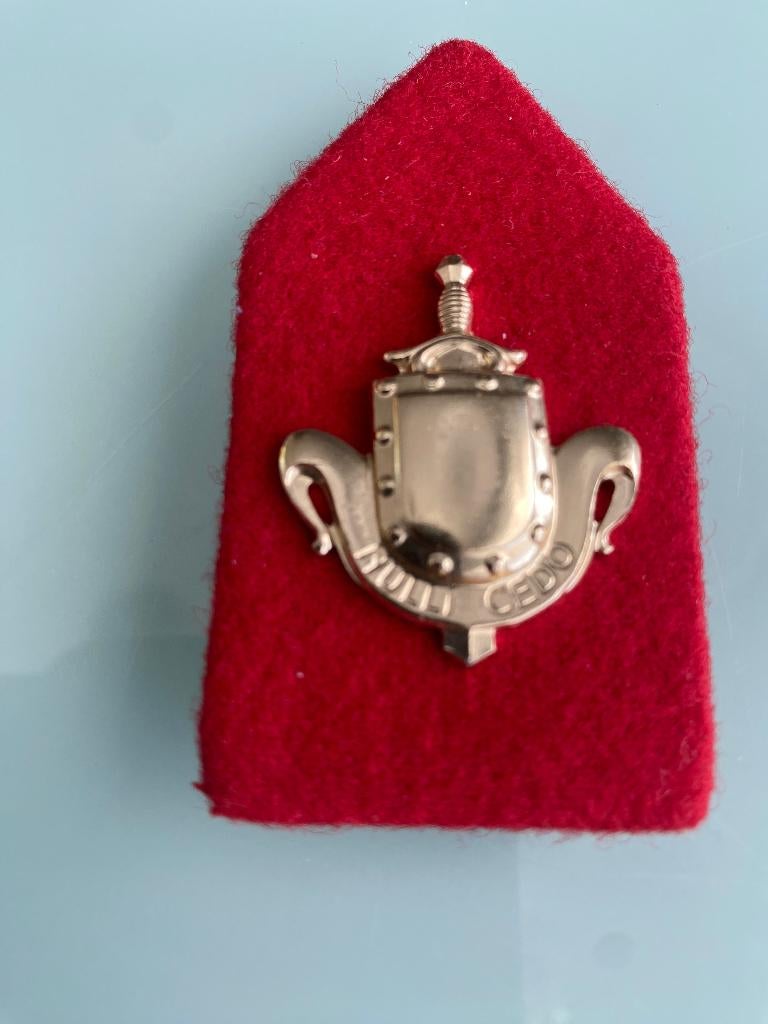 Embleem Wapen der Infanterie, Verzamelen, Ophalen of Verzenden, Landmacht, Nederland, Embleem of Badge
