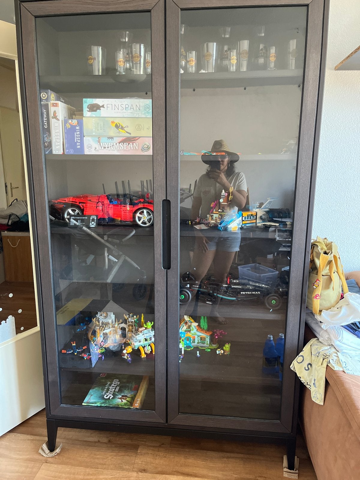 Ikea vitrinekast/displaykast - Zo goed als nieuw, Ophalen, 50 tot 100 cm, 150 tot 200 cm, 25 tot 50 cm