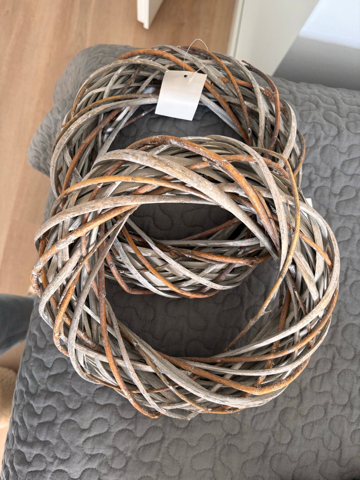 8 Decoratieve Kransen: Wilg, Stro en Steekschuim (25cm), Ophalen, Nieuw, Krans, Natuurlijk materiaal
