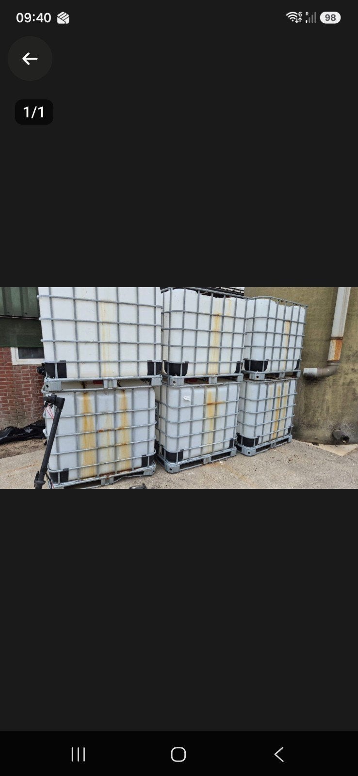 IBC vaten, 150 liter of meer, Ophalen, Zo goed als nieuw