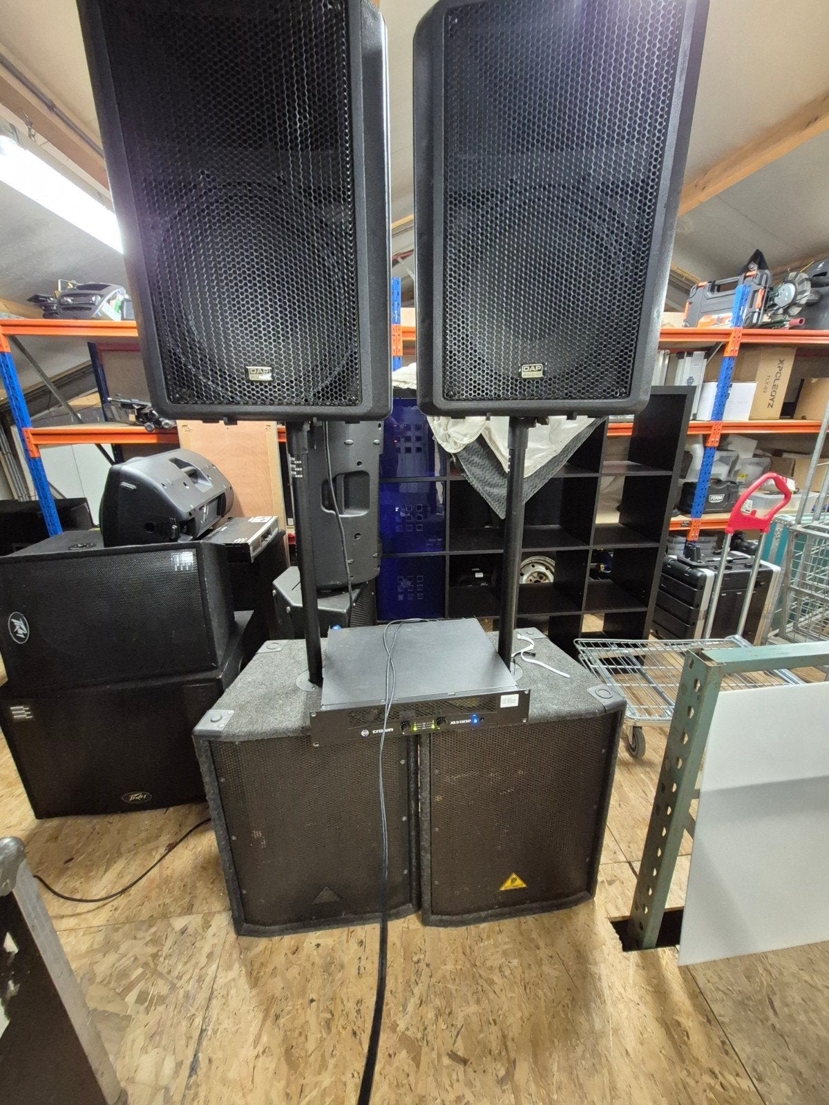 Complete PA geluidsset: DAP Behringer Crown
