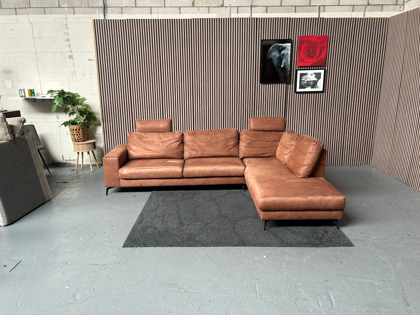 GRATIS LEVERING Hoekbank Cognac Microleder 290X210 GEREINIGD, Huis en Inrichting, Banken | Bankstellen, Hoekbank, Ophalen of Verzenden