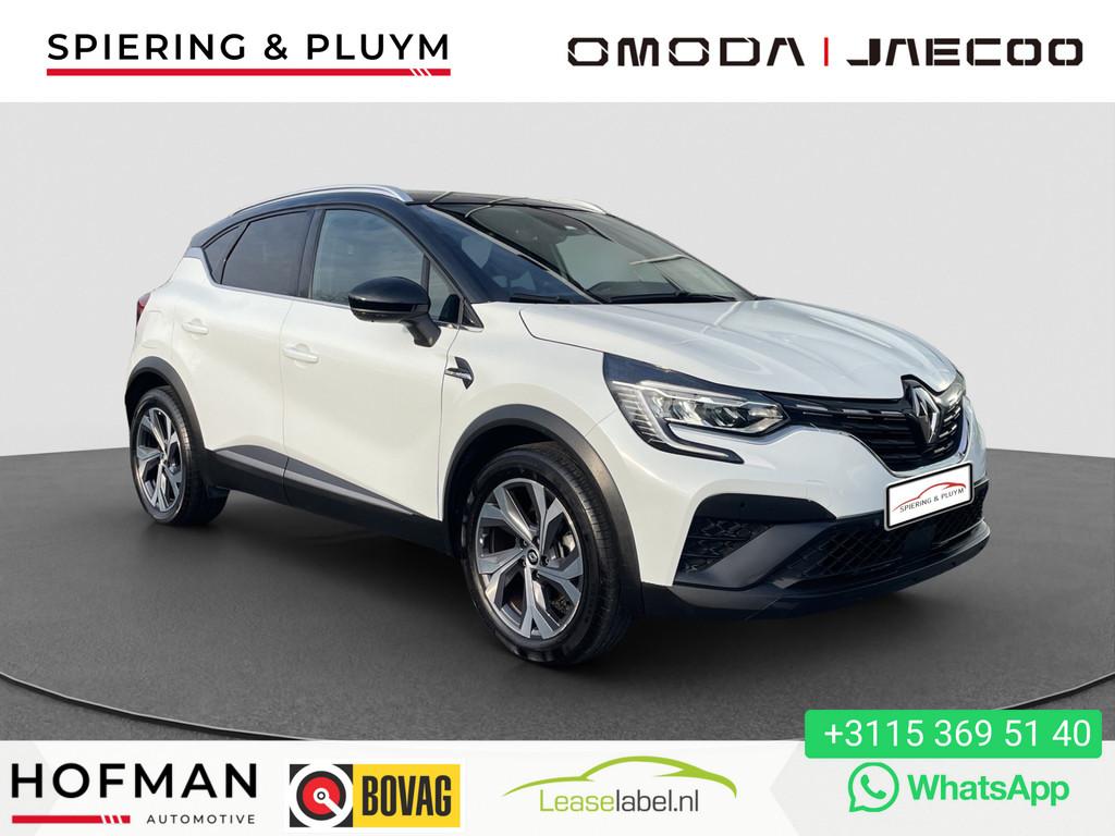 Renault Captur 1.6 E-Tech Hybrid 145 R.S. Line Halfleder | C, Auto's, Gebruikt, Zwart, Leder en Stof, Wit
