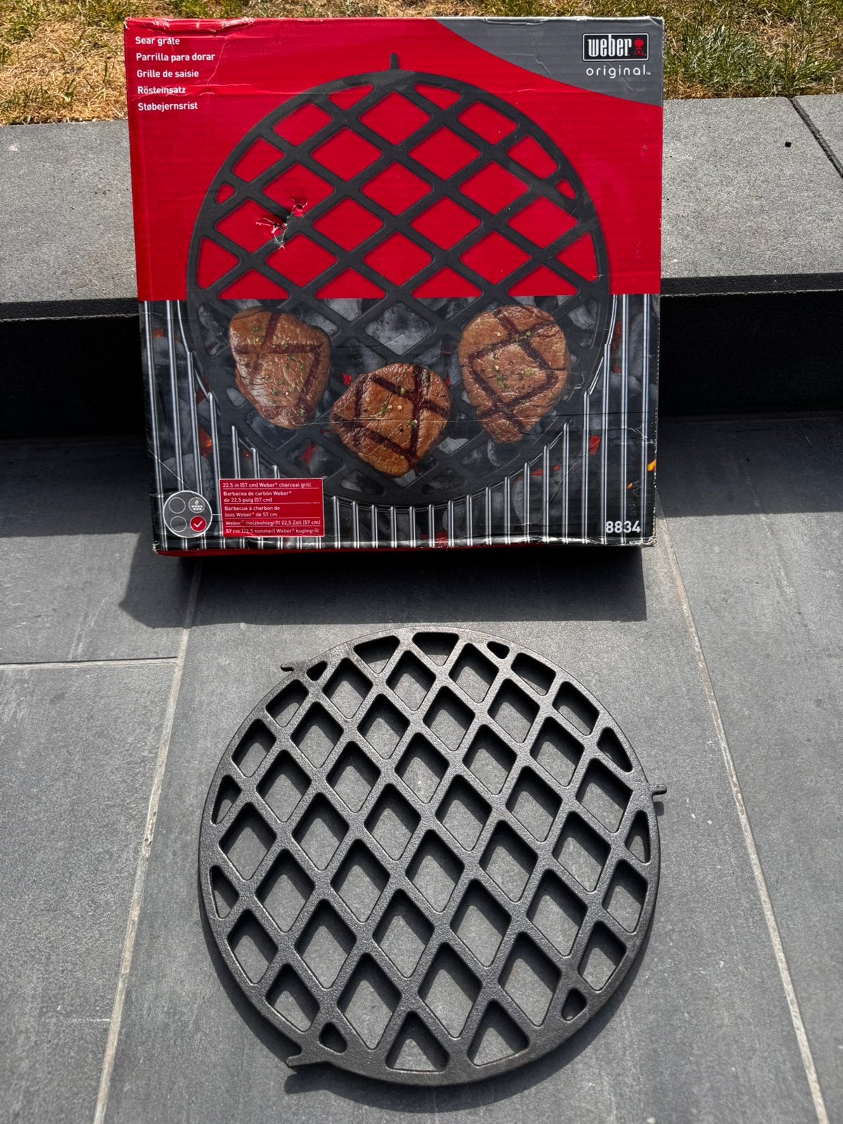 Weber grill rooster gietijzer 22.5cm, Ophalen of Verzenden, Zo goed als nieuw