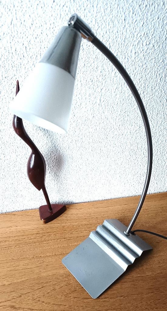 HEMA BUREAULAMP minimalistische vormgeving uit de jaren 70, Ophalen of Verzenden, Gebruikt, Glas
