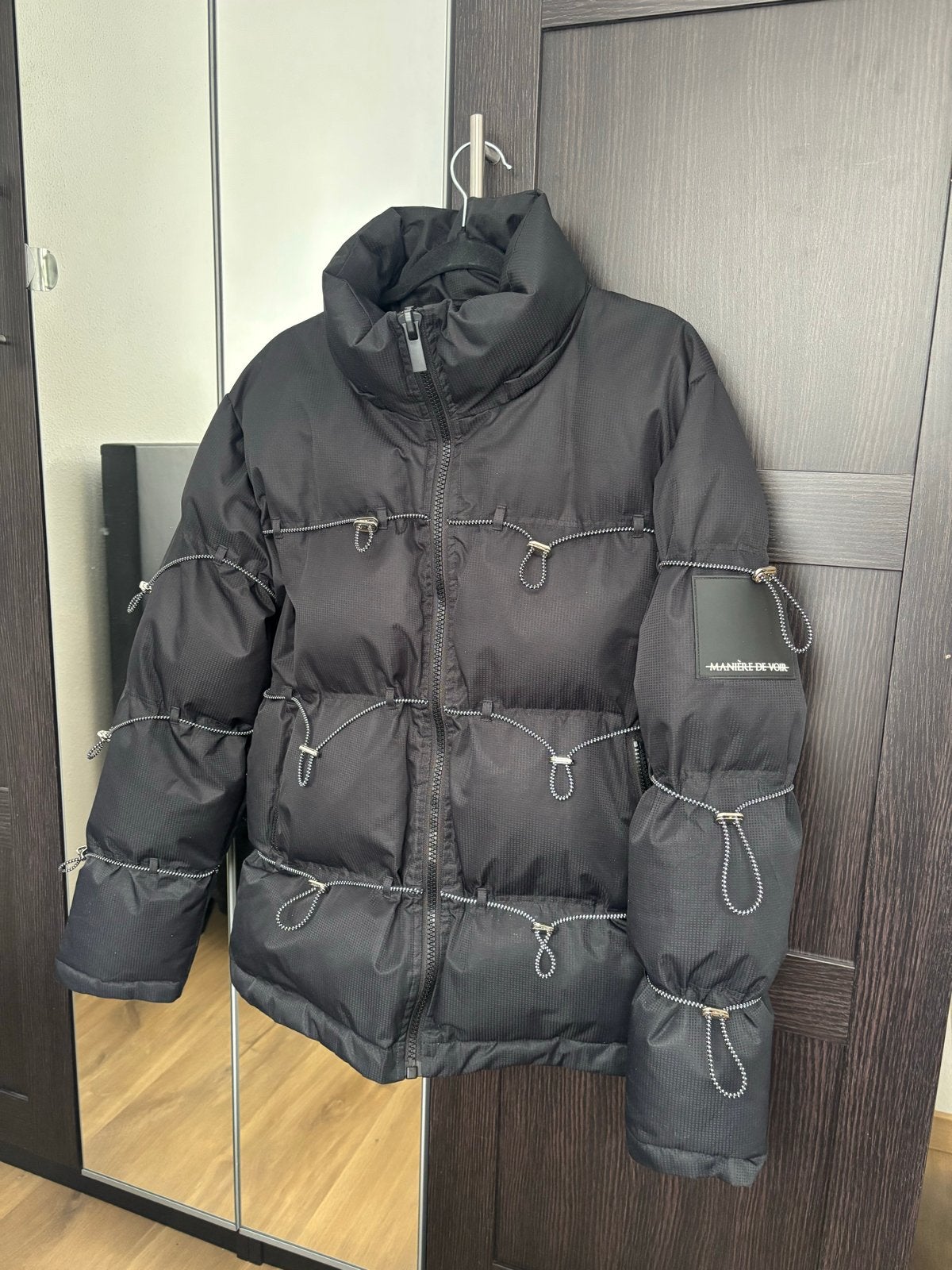Manire de Voir Puffer Jacket Zwart Maat M, Verzenden, Zo goed als nieuw, Zwart