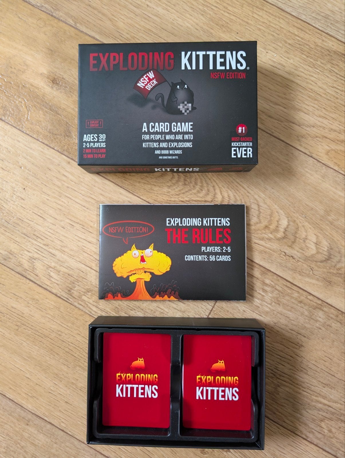 Exploding Kittens NSFW Edition Kaartspel, Een of twee spelers, Ophalen, Zo goed als nieuw, Exploding Kittens