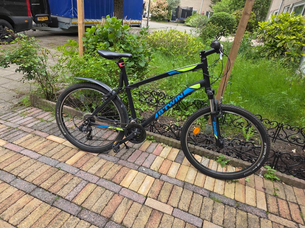 B twin rockrider herenfiets, Overige merken, Gebruikt, 26 inch, Ophalen of Verzenden