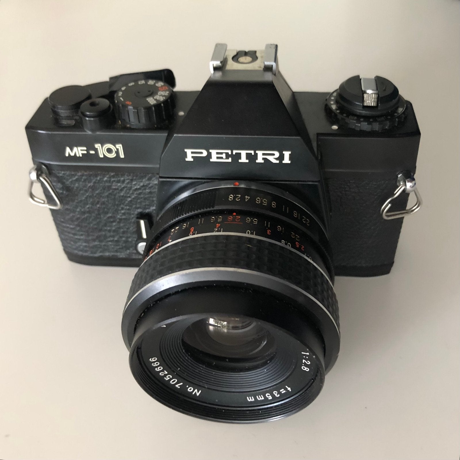 Petri MF-101 SLR camera met Varexon EEK 35mm f/2.8 lens, Ophalen of Verzenden, Gebruikt, Spiegelreflex, Overige Merken
