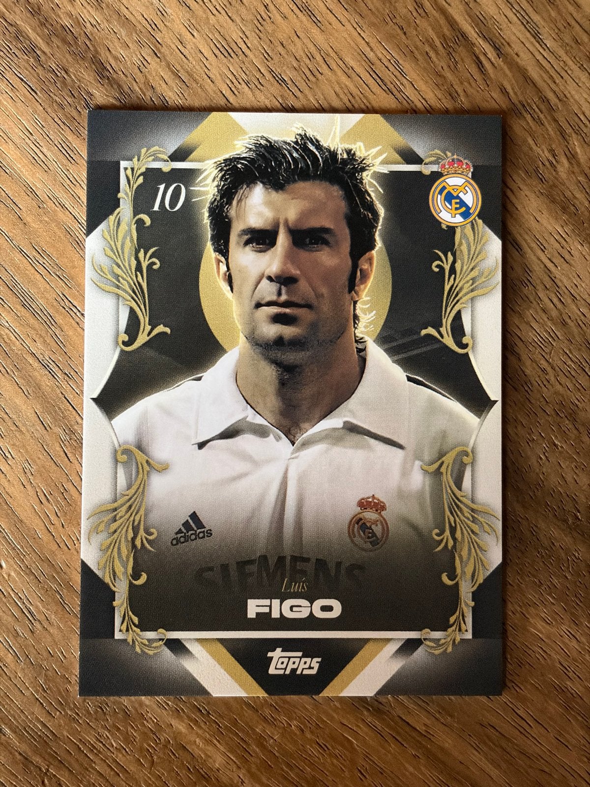 Luis Figo Topps Spelerskaart Real Madrid, Verzenden, Zo goed als nieuw, Buitenlandse clubs, Spelerskaart