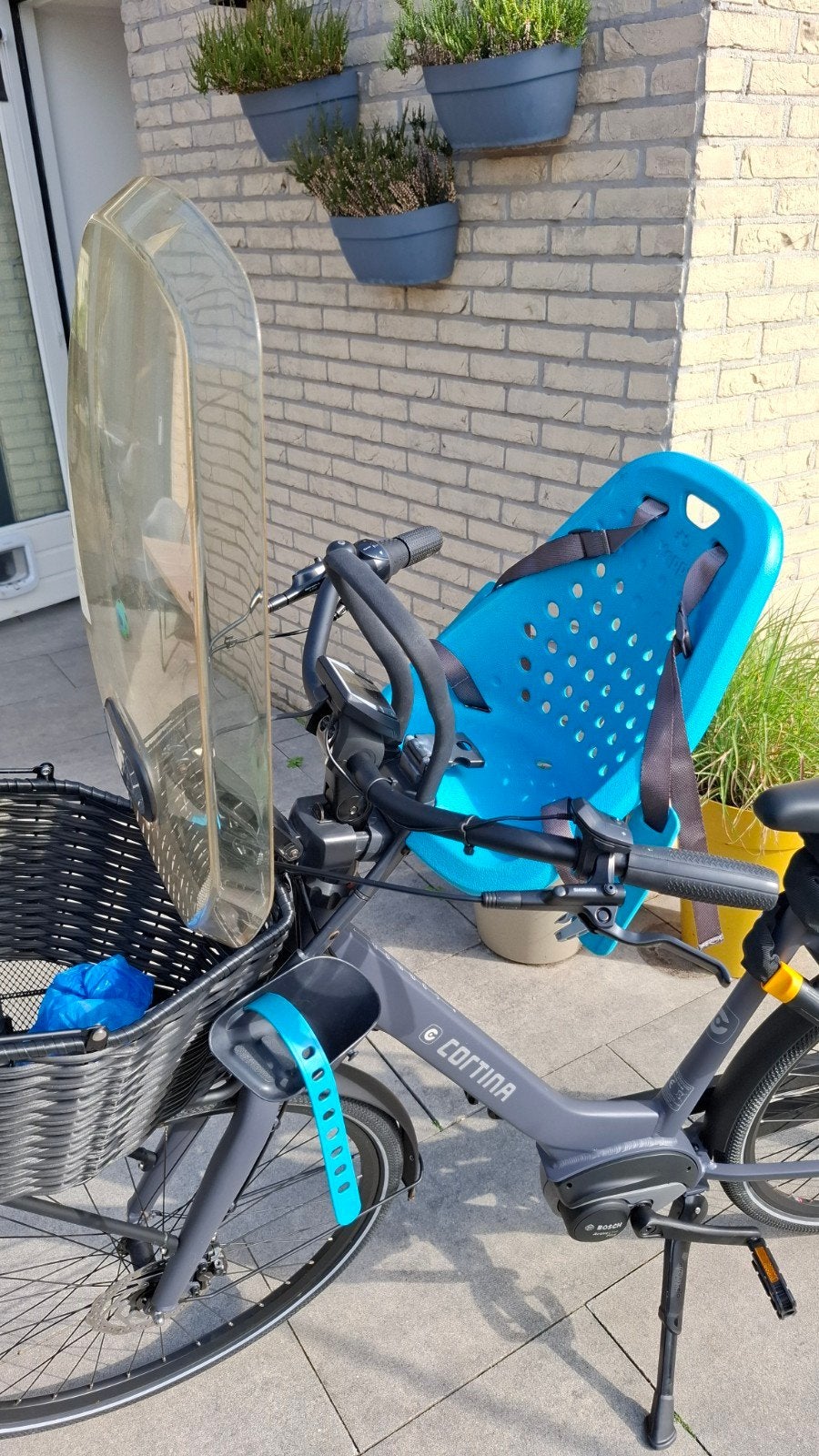 Yepp fietsstoeltje voor + windscherm, Fietsen en Brommers, Fietsaccessoires | Fietsstoeltjes, Ophalen, Yepp, 0 t/m 18 kg, Voorzitje