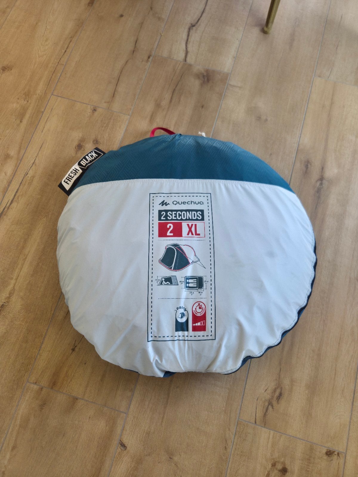 Quechua 2 Seconds 2 XL Fresh & Black Pop-up Tent, Ophalen of Verzenden, Zo goed als nieuw