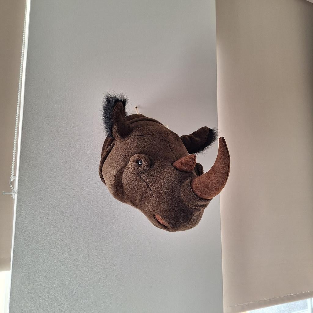 Dierenkop Neushoorn Bibib&co, Kinderen en Baby's, Kinderkamer | Inrichting en Decoratie, Ophalen