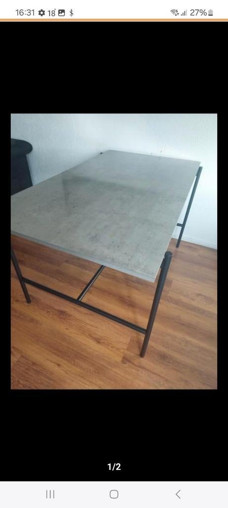 Eettafel, Huis en Inrichting, Tafels | Eettafels, Ophalen of Verzenden, Zo goed als nieuw, Rechthoekig, 50 tot 100 cm