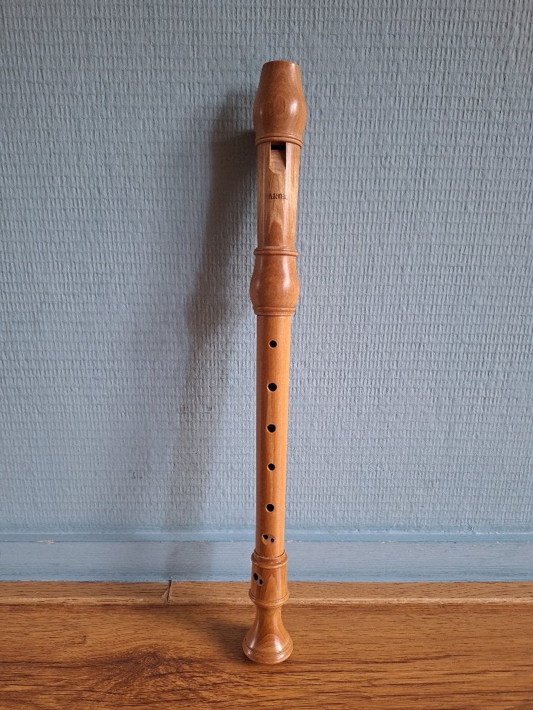 Houten Alt Blokfluit, Muziek en Instrumenten, Blaasinstrumenten | Blokfluiten, Ophalen of Verzenden, Zo goed als nieuw, Alt, Met koffer, hoes of etui