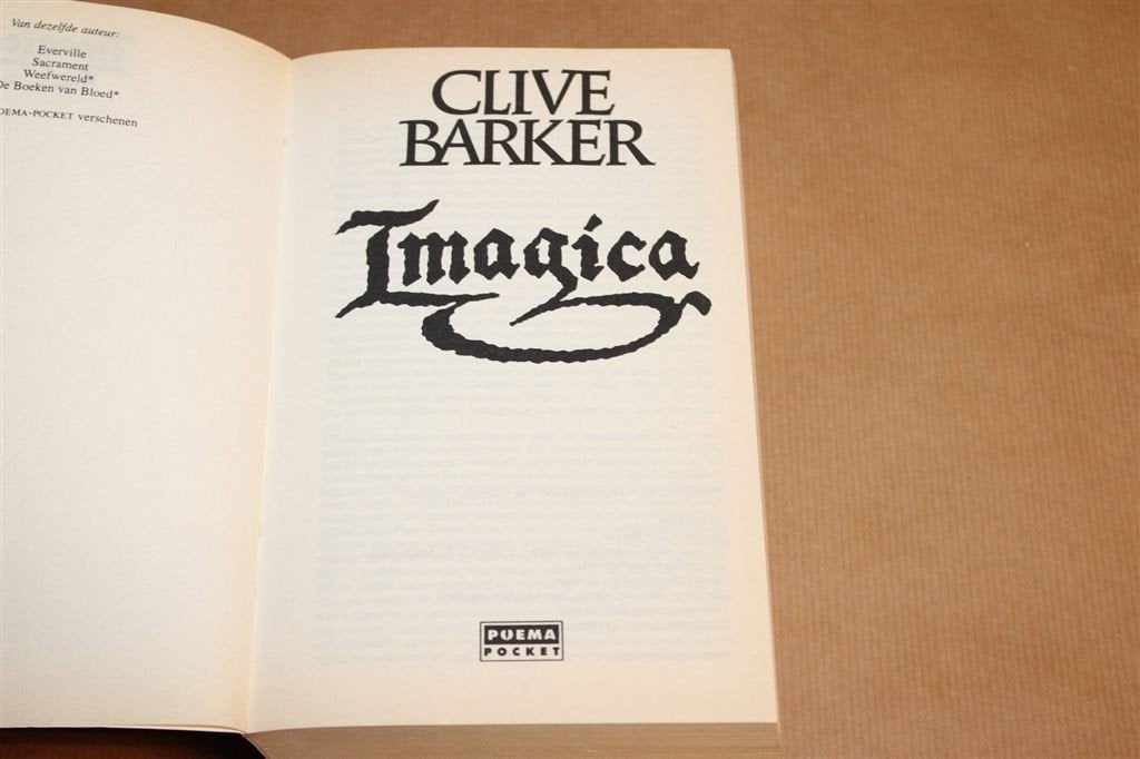 Imagica — Clive Barker, Tocht door Parallelle Werelden, Verzenden, Zo goed als nieuw