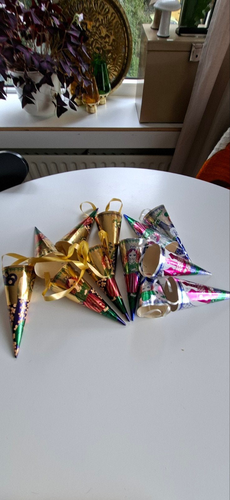 vintage candy containers voor in de kerstboom, goud, zilver, Ophalen of Verzenden
