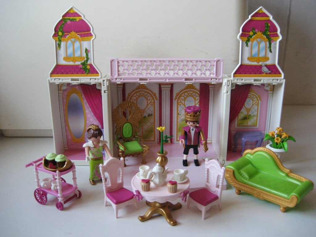 playmobil kasteel met prins prinses en meubels, Ophalen of Verzenden, Zo goed als nieuw