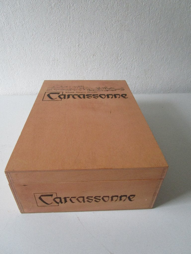 Carcassonne De Stad, in houten kistje., Ophalen of Verzenden, Zo goed als nieuw